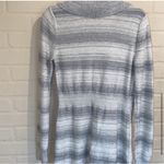 White House | Black Market WHBM cardigan metallic gray fabric knit sweater medium NeW Photo 4