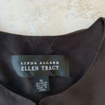 Ellen Tracy Dark Brown Stylish Linen Blend Jacket sz 16 Photo 2