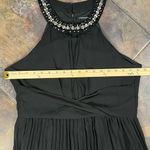 Sharagano Beaded Halter Pleated Flare Maxi Formal Dress 12 Photo 9
