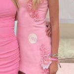 JW Pei  Pink Elaina Rosette Applique Mini Dress Photo 0