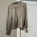 Fifteen Twenty  Metallic Taupe Blouse Photo 4