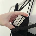 Tressé Paris Knit Beaded Halter Tank Top Black Size T1 Photo 8