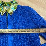 Reversible Vibrant Blue and Yellow Women's Magic Scarf Lightweight Jacket Sz S Photo 7