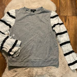 Lea & Viola  Lounge Size Small Long Sleeve‎ Top Eyelet Puff Sleeve Photo 0