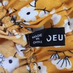 Jeuvre Yellow Floral Crop Tank Top and Skirt Set Size Small Photo 6