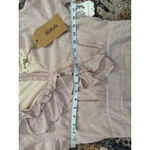 Listicle Womens Pink Swiss Dot Ruffle V Neck Puff Sleeve Romper M Photo 4