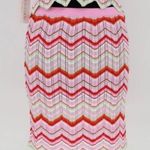 Torn By Ronny Kobo zig zag pink scalloped edge mini skirt Photo 1