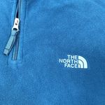 The North Face 1/4 Zip Fleece Pullover Women Sz M Blue Outdoor Travel Everyday Photo 3