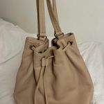 Talbots Pebbled Leather bucket Bag Purse Tan Photo 0