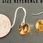 Swavorski Silver Swarovski blue round 8mm crystal earrings Photo 4