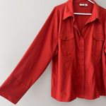 Cato Women's Burnt Orange Long Sleeve Stretch Button Down Shirt Plus Size 22/24W Photo 3