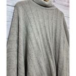 NICKY Thomson Beige Ruffled Turtle neck Cardigan / Poncho LAMBSWOOL Photo 3