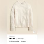 J.Crew NWT Size M Cream Cuffed mockneck sweater Photo 1