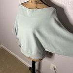 Free People  Hide and Seek Sweater Dolman Sleeve Light Blue Size S Boho Lounge Photo 3