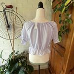 J.Crew Lavender Gathered Scoop Neck Cropped Top Photo 2
