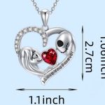 Disney  Jack Skellington & Sally Heart Necklace Silver Nightmare Before Christmas Photo 1