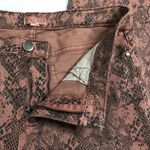 easel  Snakeskin Print Distressed Pants‎ Skinny, Raw Hem, Cotton Women's Large Photo 9