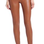 Bagatelle Brown Leather Leggings Photo 0