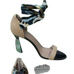 Donald Pliner Neutral Black Multi Couture Silk Fabric Ankle Tie Shoe $310 NWT Size 7.5 Photo 4