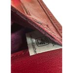 Handmade Vtg Red Tooled Leather Sunflower Womens Embossed Clutch Wallet Mexico 8" x 4" Photo 9