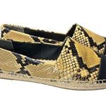 Tory Burch  snake print embossed leather flat espadrilles size 7 color block Photo 0
