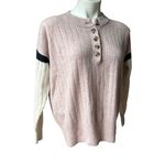Madewell  Striped Bowden Henley Sweater in Coziest Yarn, Sz XS Photo 6