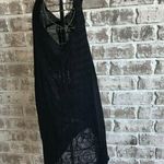 Stella Carakasi Black dress Sz XS Asymmetrical Semi Sheer Linen Nylon B… Photo 5