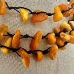 BALTIC AMBER multi strand Necklace on cord Photo 2