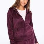 PINK - Victoria's Secret PINK Victoria’s Secret | Velour Perfect Full - Zip Jacket Luscious Plum Photo 0