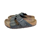 Birkenstock  Arizona Leather Sandals Women's US 7 EU‎ 38 Gray Two Strap Comfort Photo 1