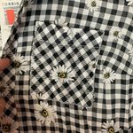 Torrid  size 00 medium large kimono open front gingham daisy cardigan black new Photo 6