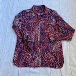 Jones New York Paisley Utility Button-Up Shirt. Photo 4