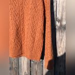 On 34th Women Mock Neck Cable Sweater In Cinnamon Color Size L Photo 3