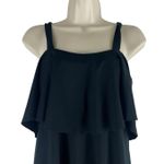 Anthropologie Anthro Maeve Cold Shoulder Flounce Mini Dress Black Size XS Photo 3