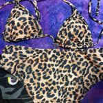 Cheetah Print Bikini Brown Size M Photo 3