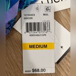 Lucky Brand  Bikini Set High Rise Blue Floral Geometric Medium New Beachy Vacay Photo 5