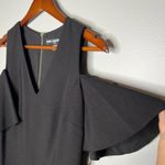 Karl Lagerfeld  black cold shoulder cropped jumpsuit exposed gold zipper size 2 Photo 1