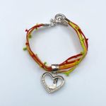 Sterling Silver  Signed Heart Charm Bracelet Photo 4