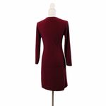 Anthropologie  LEITH Maroon Faux Wrap Medium Dress Photo 6