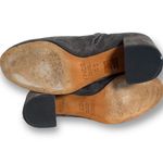 Vince Blakely Bootie Steel Gray Suede Leather Round Toe Block Heel Ankle Boots 8 Photo 6