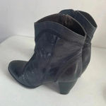 Sesto Meucci  Sleek Western Zip Style Charcoal Weave Granny Ankle boots Booties 6 Photo 6
