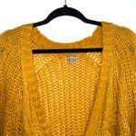 Charlotte Russe Mustard Yellow Button Oversized Knit Cardigan Photo 1