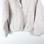 Athleta  Cream Cloud Fleece Quarter Zip Long Sleeves Pockets Sweatshirt Size XS Photo 10