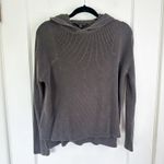 Athleta  | Cotton Silk Blend Rest Day Hoodie Knit Lounge‎ Sweater in Grey Photo 2