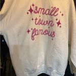 Sweet Claire  Cream Top with Pink Design Photo 2