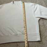 Alo Yoga  Mock Neck Sweatshirt Fleece Pullover Light Tan Casual Lounge Photo 4