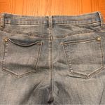 Chico's  So Slimming Girlfriend Slim Leg Beaded Fringe Hem Ankle Jeans Size 6T Photo 9