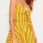 SheIn 2 Piece Mustard Yellow Stripe Skirt Set Photo 0