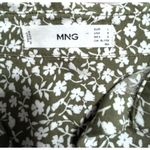 Mango MNG by Green Floral Button Down Top Long Sleeve Cottagecore Academia Sz 8 Photo 7