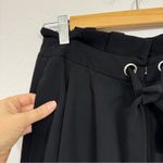 Tahari Black Wide Leg Trousers Dress Pants Women 4 Paperbag Waist Classic Preppy Photo 2